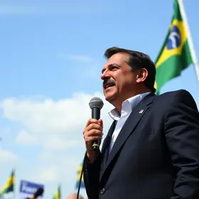 Flávio Bolsonaro desembarca em Belo Horizonte para cumprir agenda de campanha Flávio Bolsonaro em Belo Horizonte